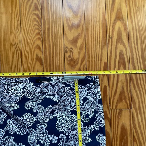 Talbots Chatham Ankle Pants Sz 12 Navy/White NWT - Picture 6 of 13